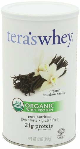 Teraswhey organic vanilla whey protein container