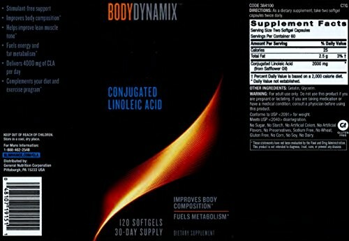 Body Dynamix Conjugated Linoleic Acid supplement packaging