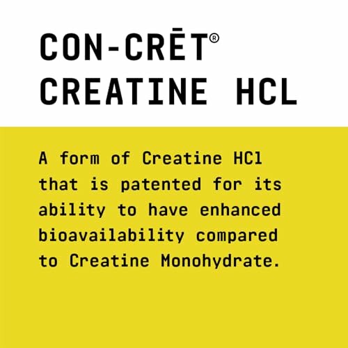 Con-Cret Creatine HCL description highlighting enhanced bioavailability.